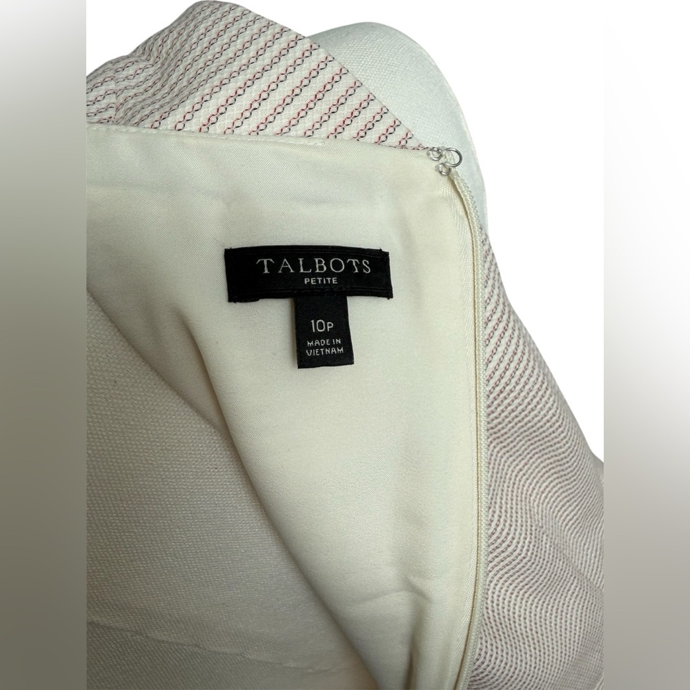 Talbots BISCAY FRESH STRIPE SHEATH DRESS SZ10P - Picture 6 of 7